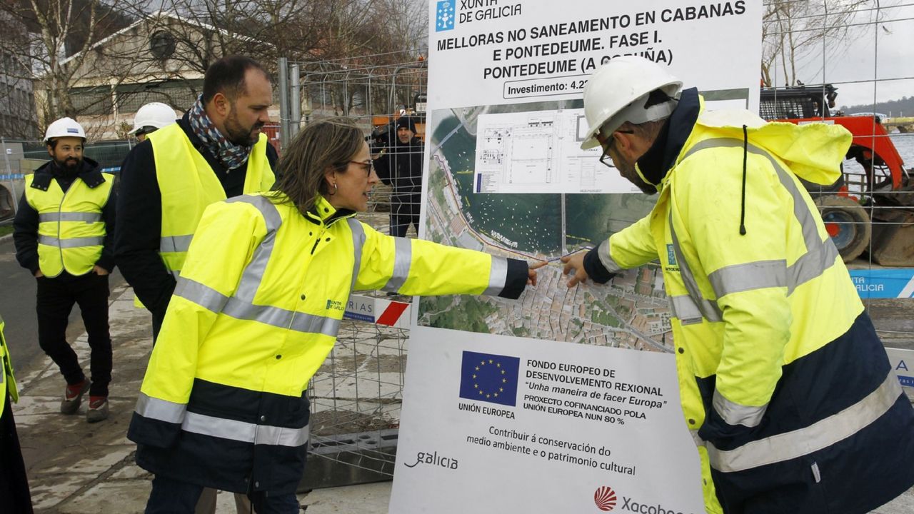 Vázquez prevé que las obras del saneamiento de Pontedeume finalizarán a