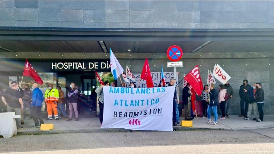 Las ambulancias de Vigo inician cuatro días de huelga