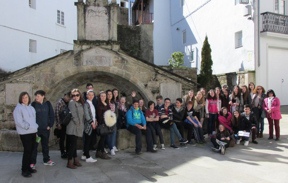 Estudiantes del College de Worcester de intercambio en Mondoñedo.