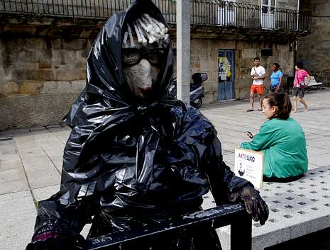 La basura sorprende en Redondela