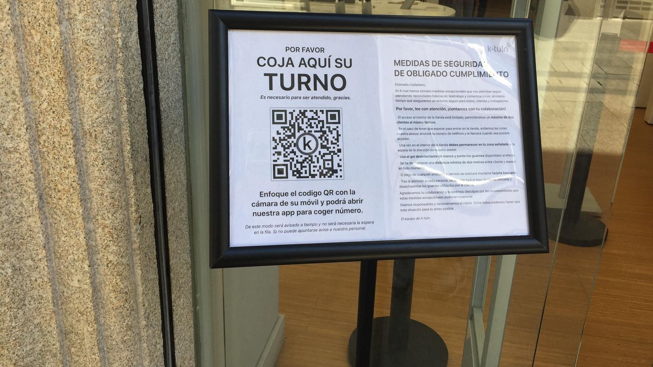 Códigos QR para coger turno y no esperar en la cola