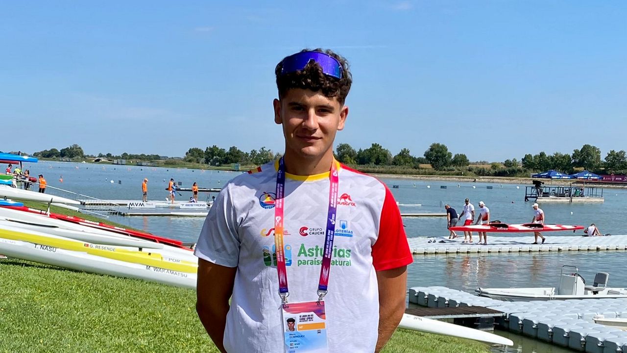 Mauro Domnguez will participate in the K2 and K4 finals at the World Junior Championships in Hungary