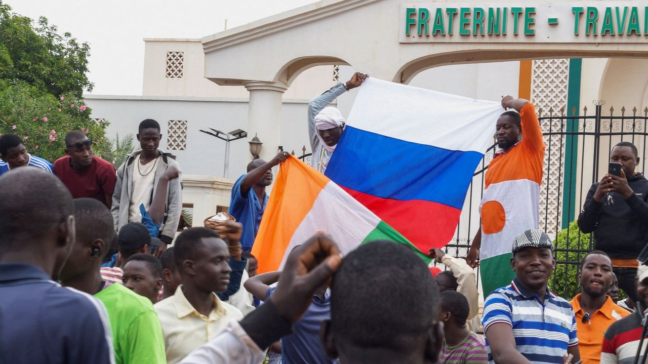 Banderas rusas en Niamey