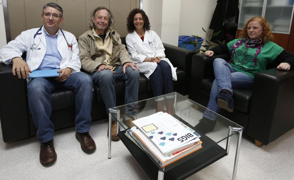 José Luis Fernández, Carlos Fernández, Durán y Fra, ayer.